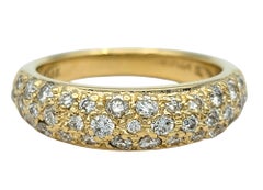 Sonia B Pavé Diamond Domed Band Ring in 14 Karat Yellow Gold