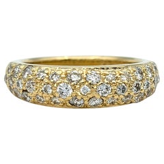 Sonia B Pavé Diamant Dome Ring aus 14 Karat Gelbgold