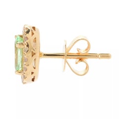 Sonia Bitton 14K yellow gold Mint Garnet with White Sapphire Earrings