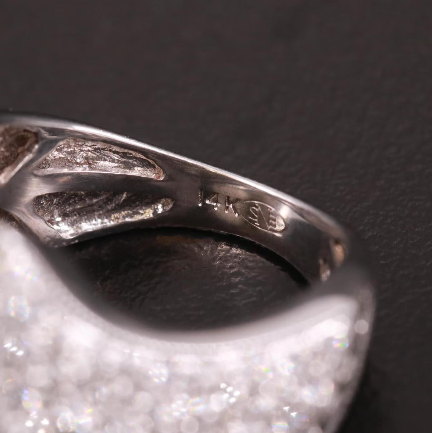 Bague de créatrice Sonia Bitton en or 14 carats avec diamant exotique de 1,35 carat 2