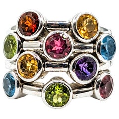 Used Sonia Bitton Flexible Multi Gemstone Ring