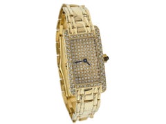 Sonia Bitton Galarie De Bijoux Geneve Vintage Diamond Watch 14 Karat Yellow Gold
