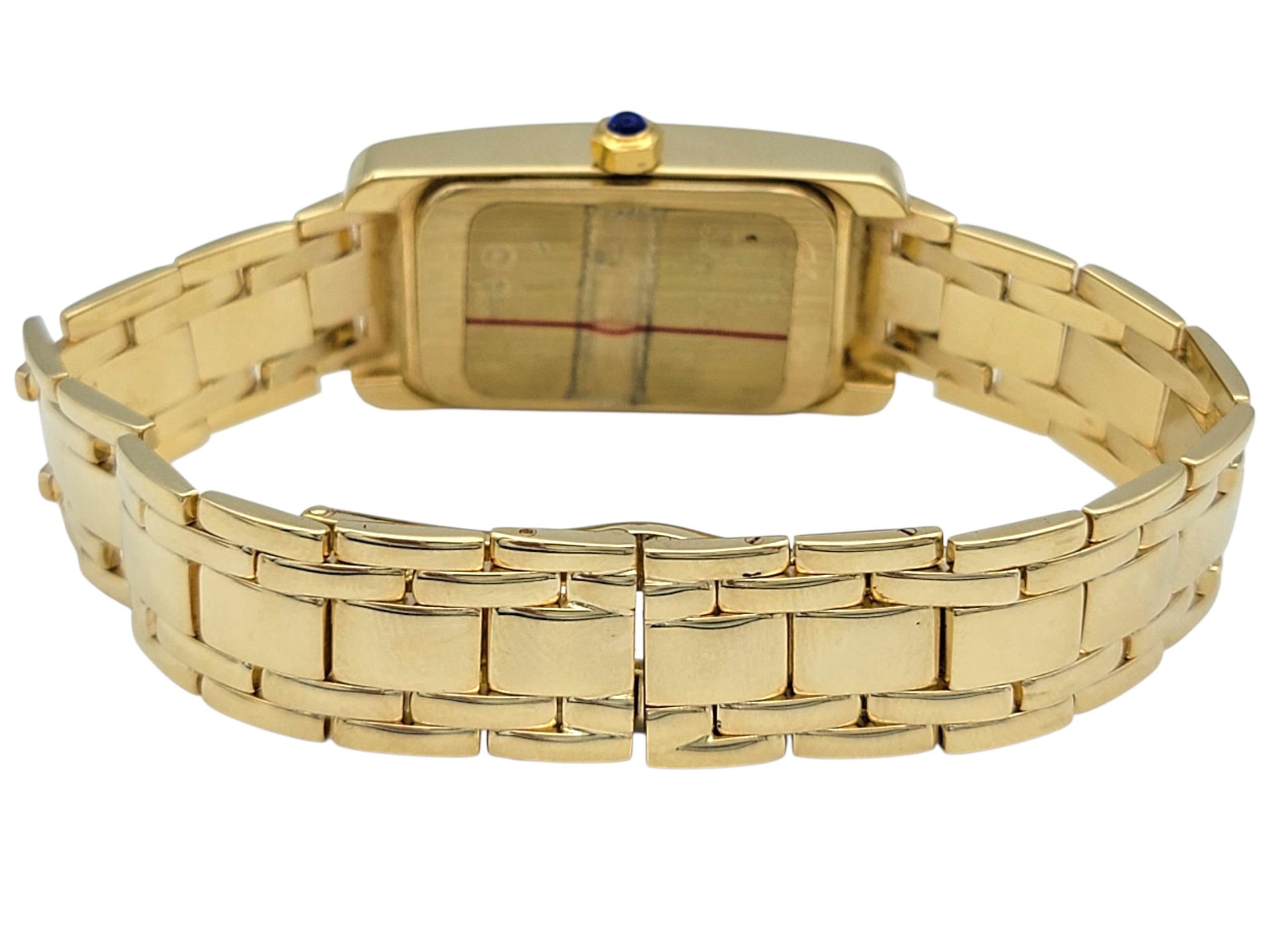 Sonia Bitton Galarie De Bijoux Geneve Montre Vintage Diamantée Or Jaune 14 Karat Excellent état - En vente à Scottsdale, AZ