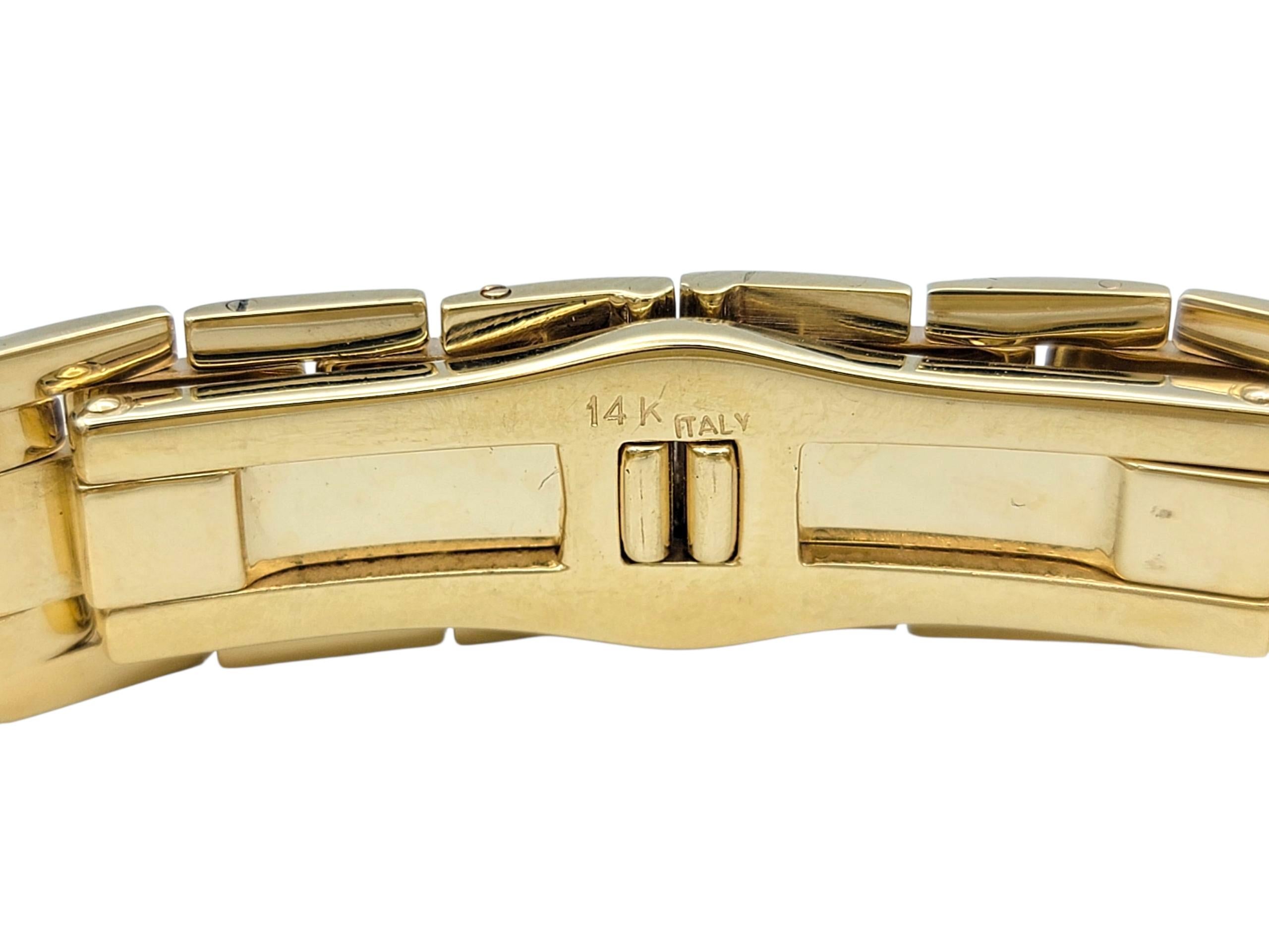 Sonia Bitton Galarie De Bijoux Geneve Montre Vintage Diamantée Or Jaune 14 Karat en vente 1