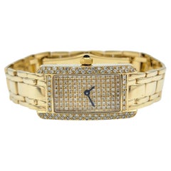 Sonia Bitton Galarie De Bijoux Geneve Orologio Vintage con Diamanti Oro Giallo 14 Carati