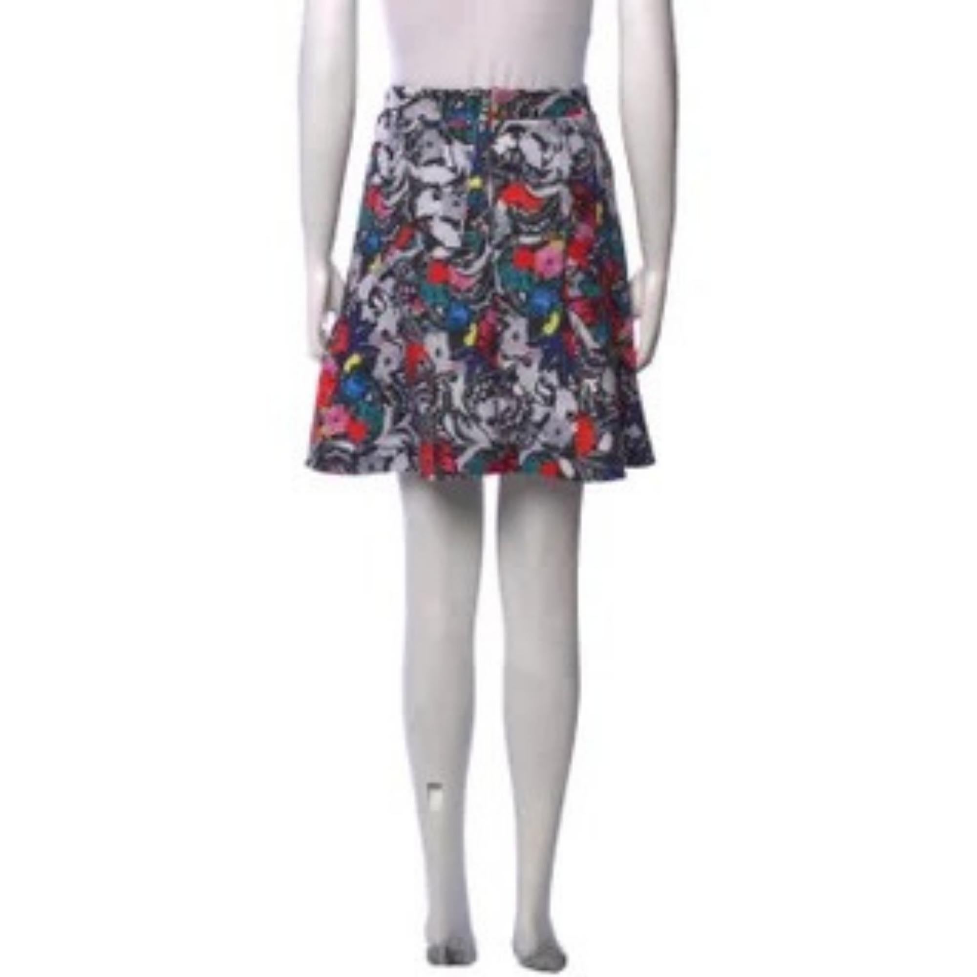 Sonia by Sonia Rykiel Floral Print Mini Skirt (Small) In Good Condition For Sale In Montreal, Quebec