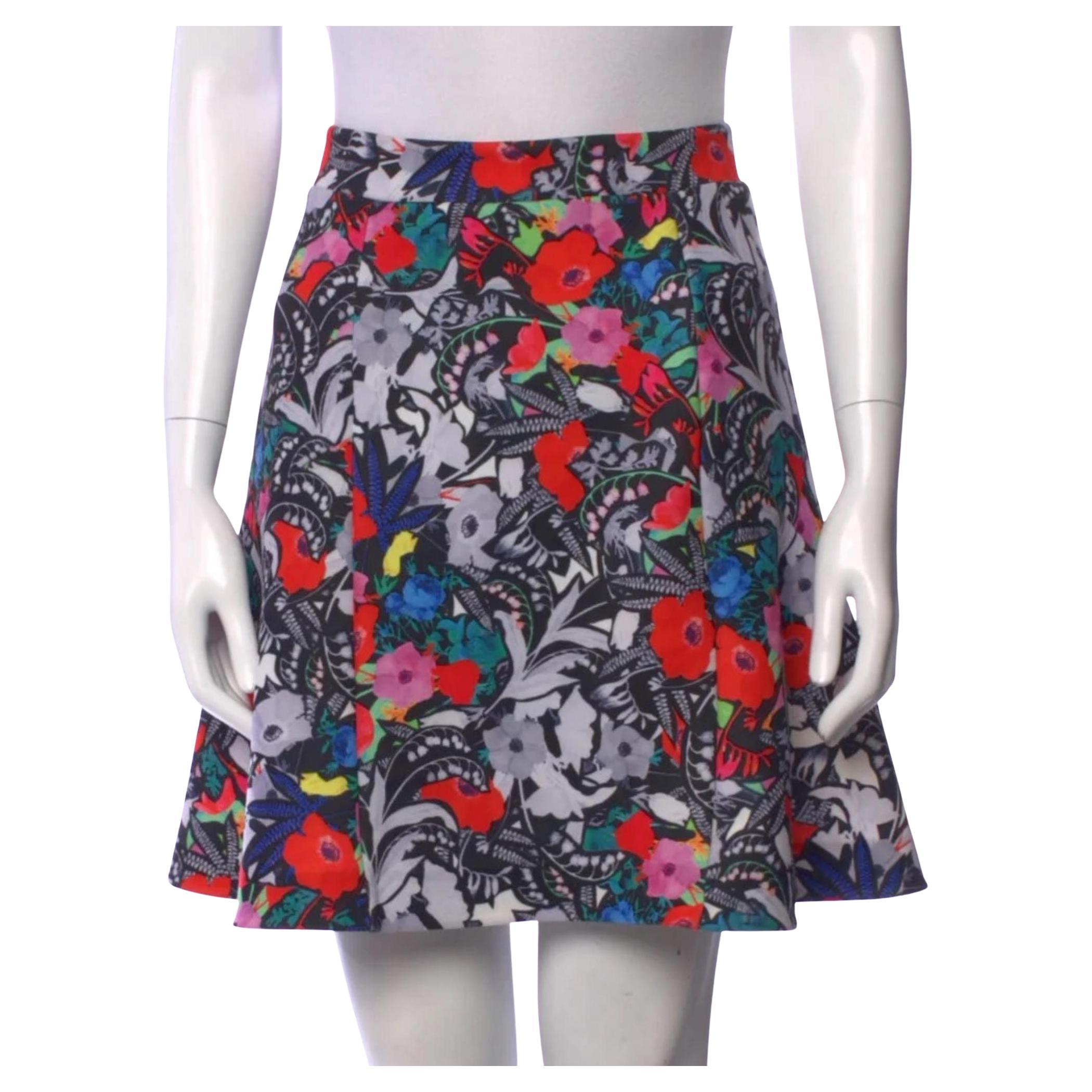 Sonia by Sonia Rykiel Floral Print Mini Skirt (Small) For Sale