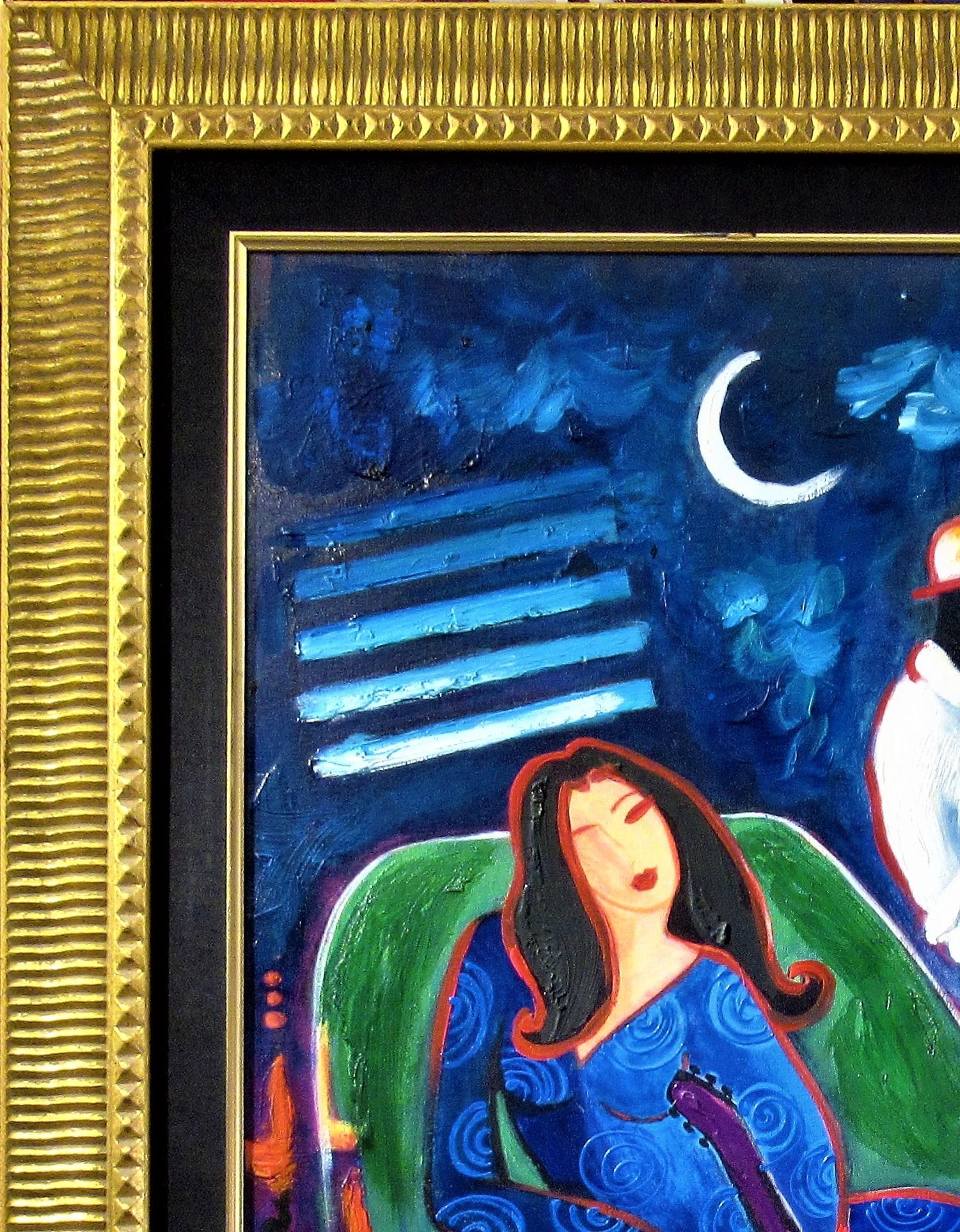 Woman with Guitar and Pianist For Sale 1