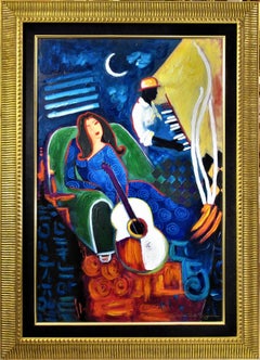 Woman with Guitar and Pianist