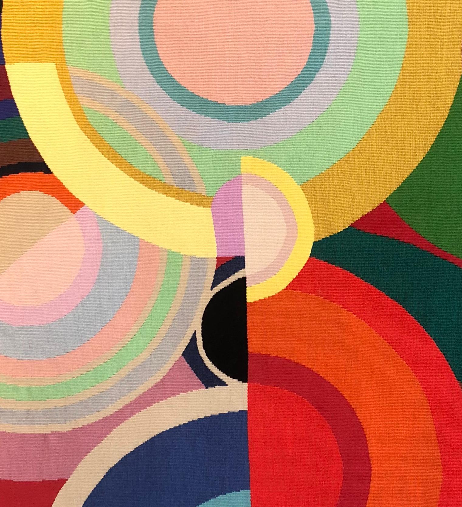 Sonia Delaunay, Automne, 1970

The artist's name and the monogram for the ateliers woven in the corner left
Tapestry workshop Atelier Pinton Frères, Felletin, France.

Numbered: EXA 
Edition 6 + 2 AP 

Sonia Delaunay was with her husband Robert