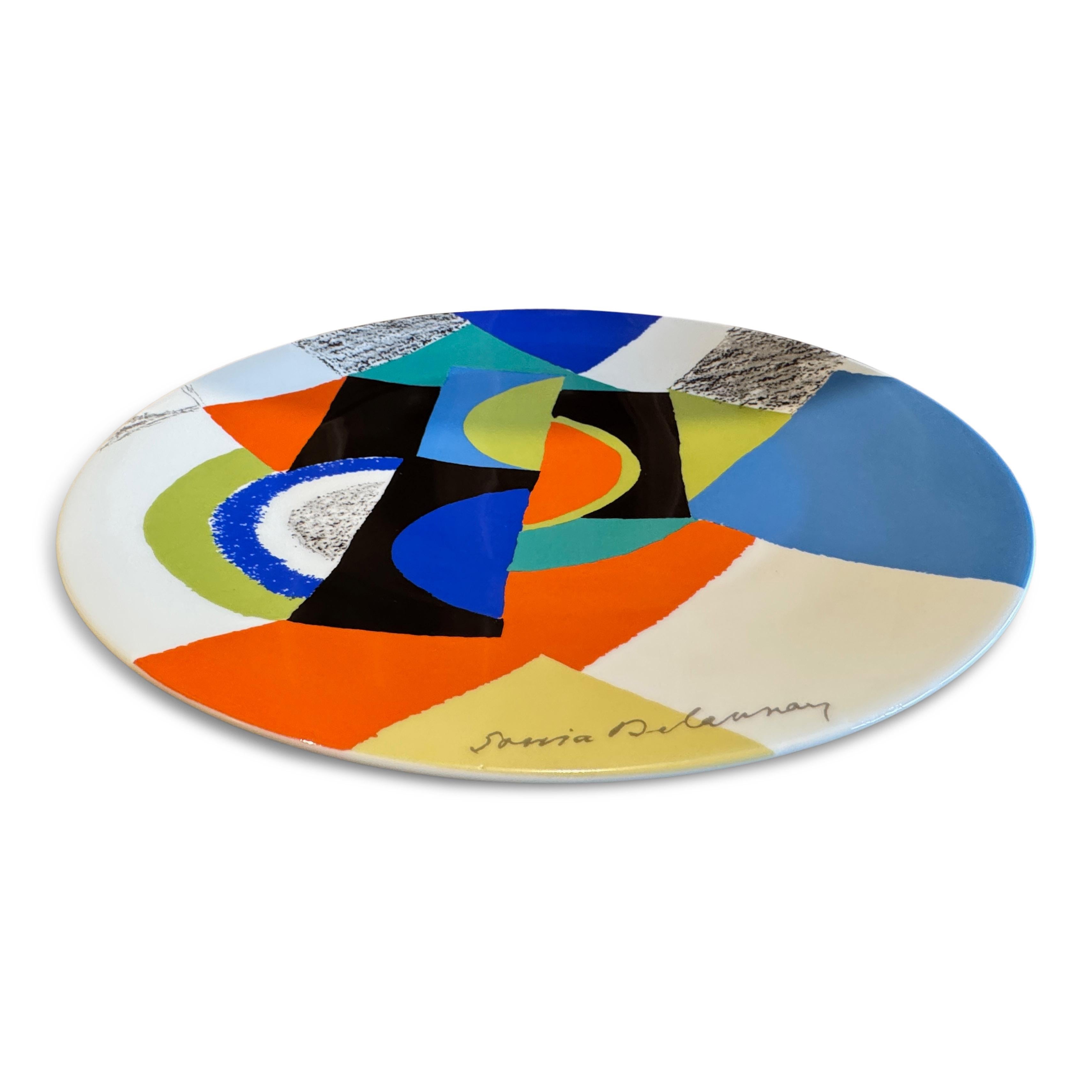 Sonia Delaunay pour Artcurial, Rythmes circulaires, assiette en porcelaine en vente 4