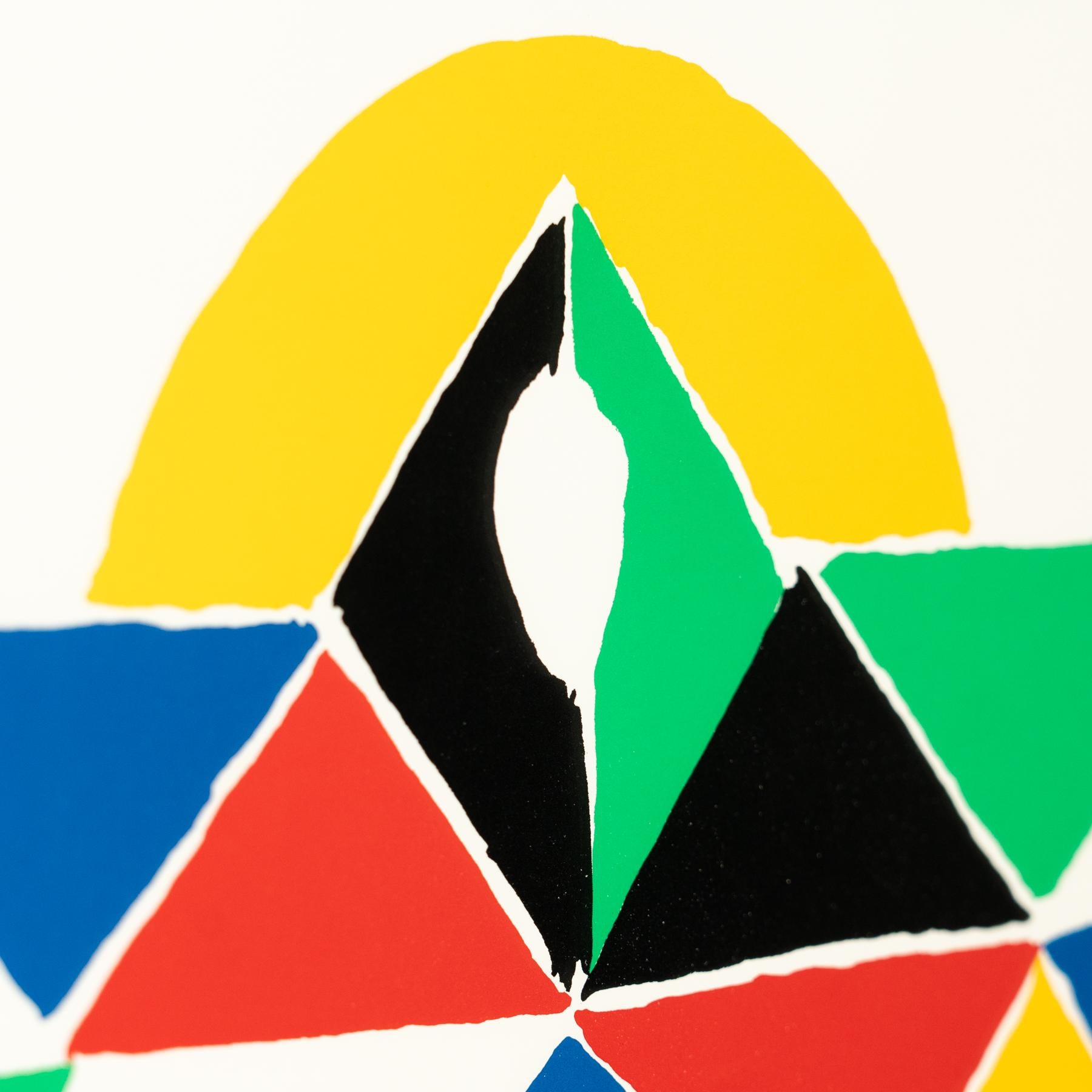 Lithographie encadrée de Sonia Delaunay, vers 1970 en vente 6