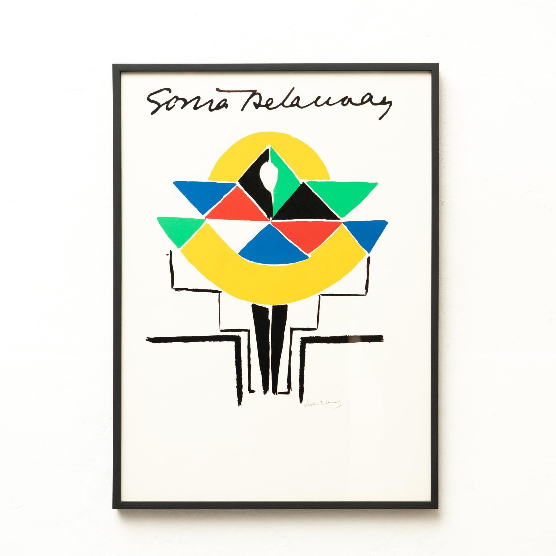 Lithography by Sonia Delaunay.
Provenance: France

Signed on the plate.

Sonia Delaunay (1885-1979) was a Ukrainian-born French artist, who spent most of her working life in Paris and, with her husband Robert Delaunay and others, cofounded the