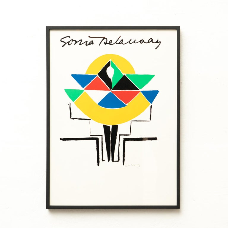 Lithography by Sonia Delaunay.
Provenance: France

Signed on the plate.

Sonia Delaunay (1885-1979) was a Ukrainian-born French artist, who spent most of her working life in Paris and, with her husband Robert Delaunay and others, cofounded the