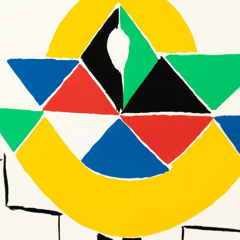 Late 20th Century Sonia Delaunay Framed Lithography, circa 1970 For Sale