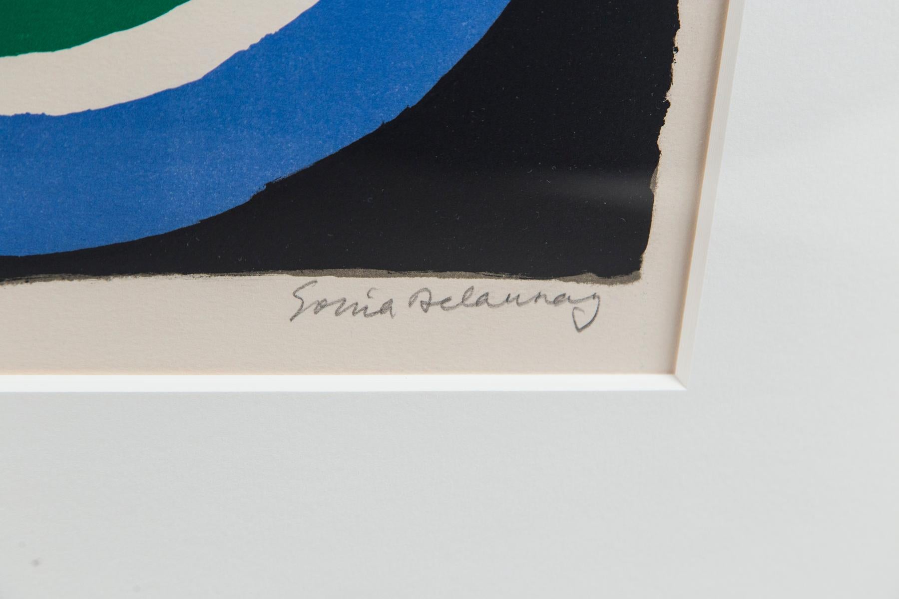20th Century Sonia Delaunay Geometric Lithograph