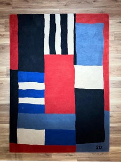 Sonia Delaunay, "N° 1579" Tapis original noué à la main