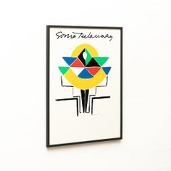 After Sonia Delaunay, Untitled, 1970s, Color Lithography, Framed