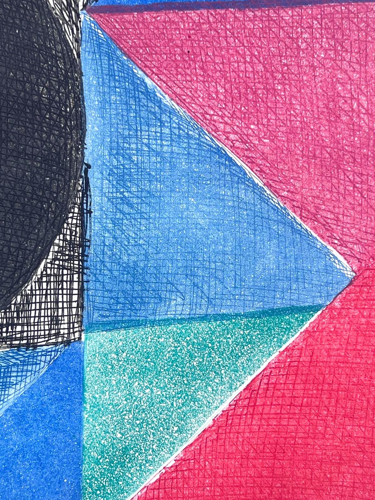 Avec moi-même - Gray Abstract Print by Sonia Delaunay
