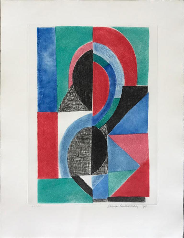 Sonia Delaunay Abstract Print - Avec moi même