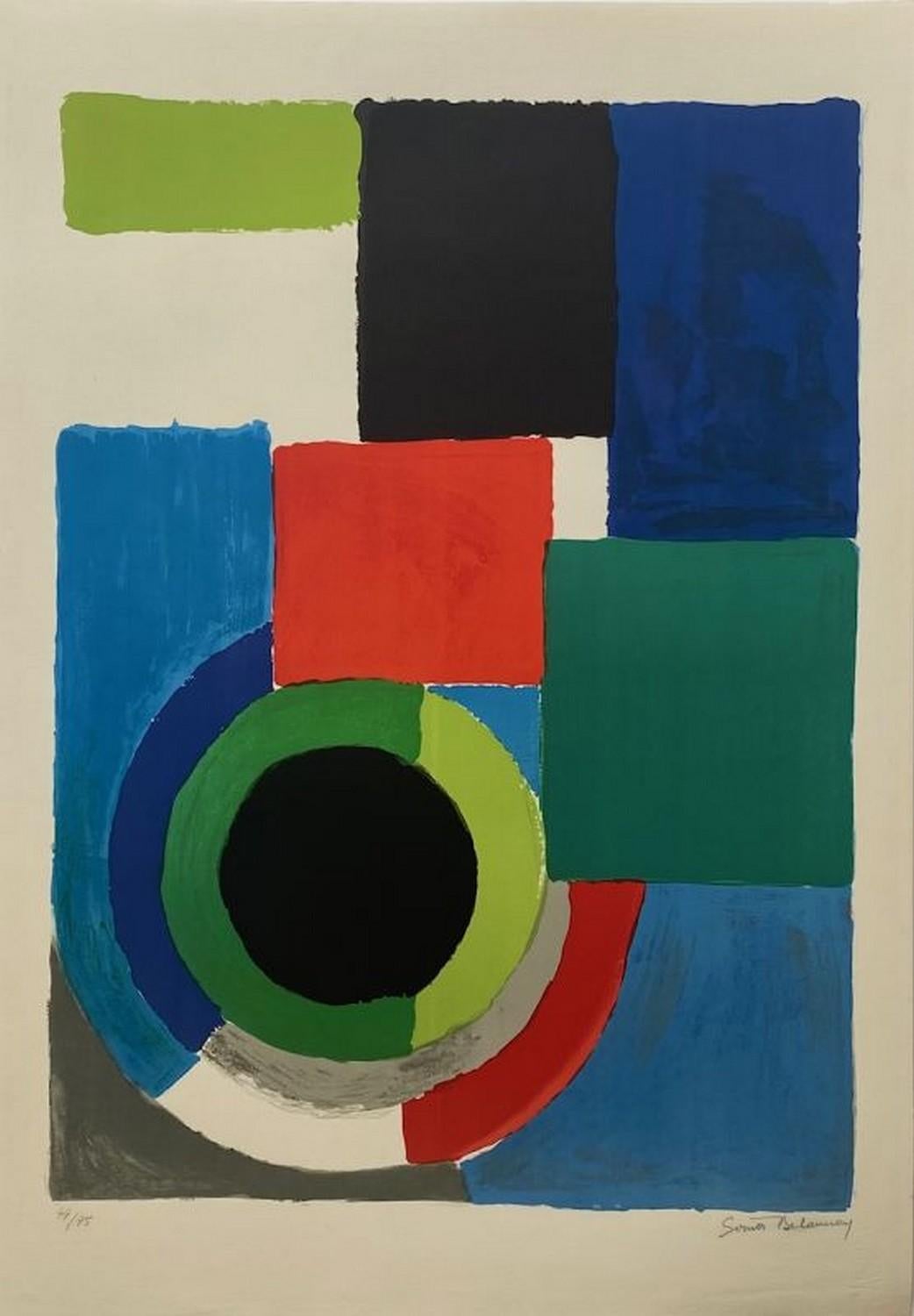 Sonia Delaunay Abstract Print - Big Red Square