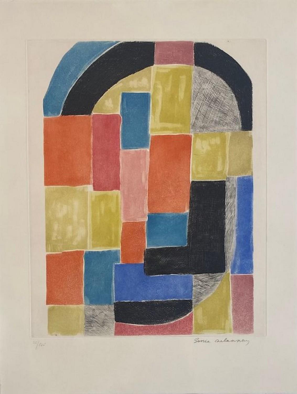 Sonia Delaunay Abstract Print - Cathedral 