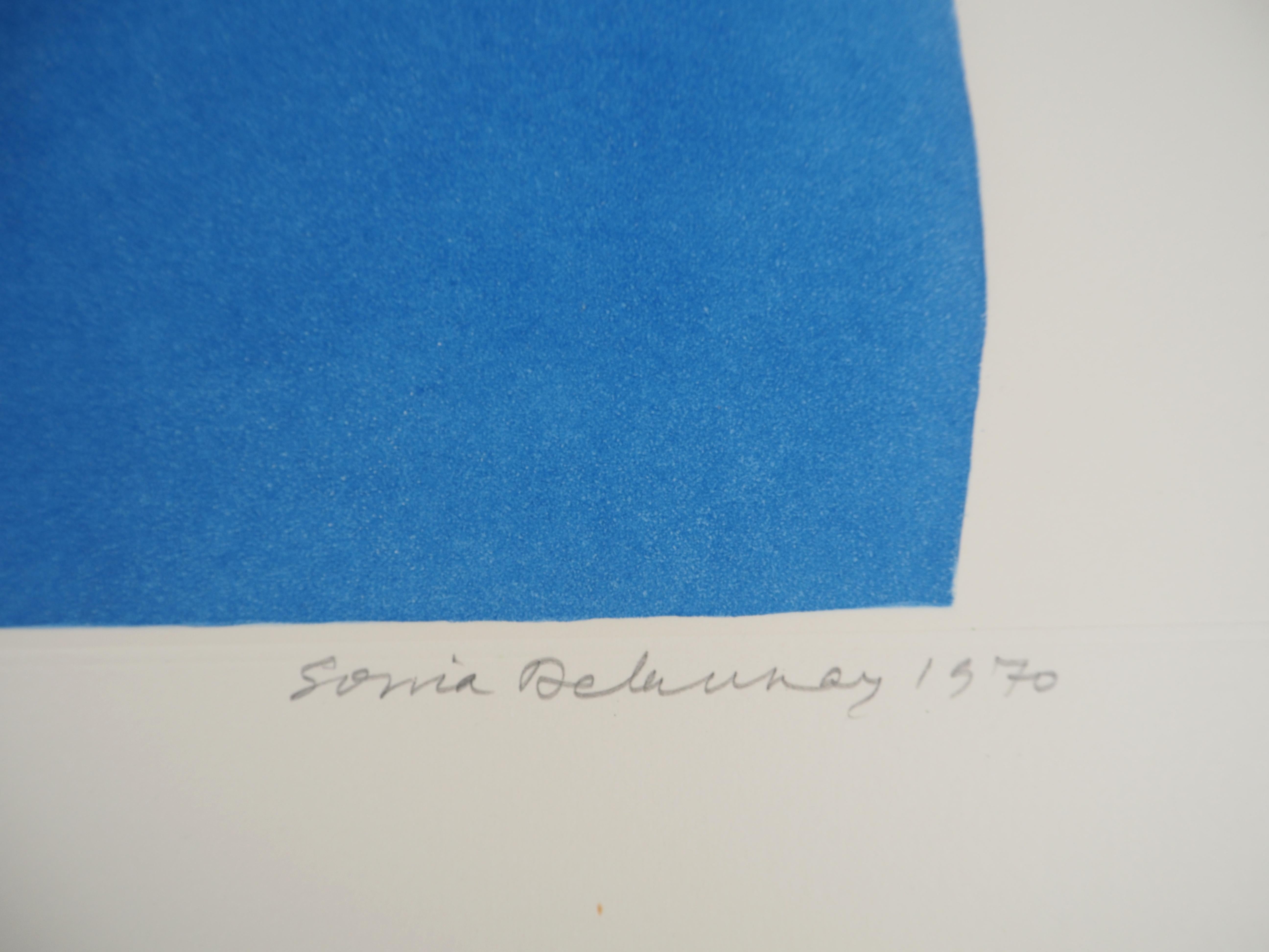 Composizione 1970 - Acquaforte originale - Firmata a matita e numerata / 150 - Print di Sonia Delaunay