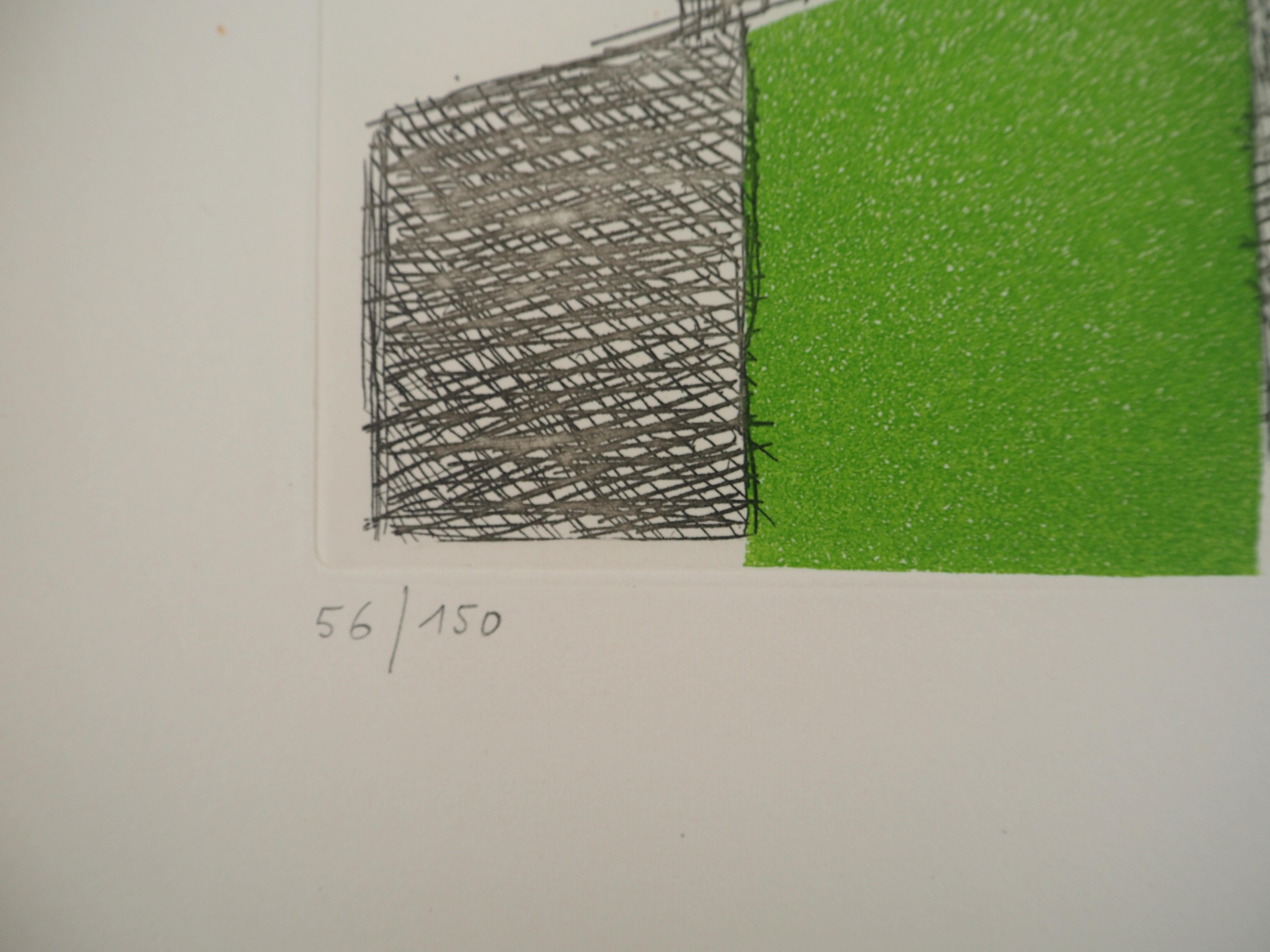 Composition 1970 - Original etching - Signed in pencil & Numbered / 150 For Sale 4