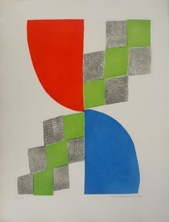 Composition 1970 - Original etching - Signed in pencil & Numbered / 150