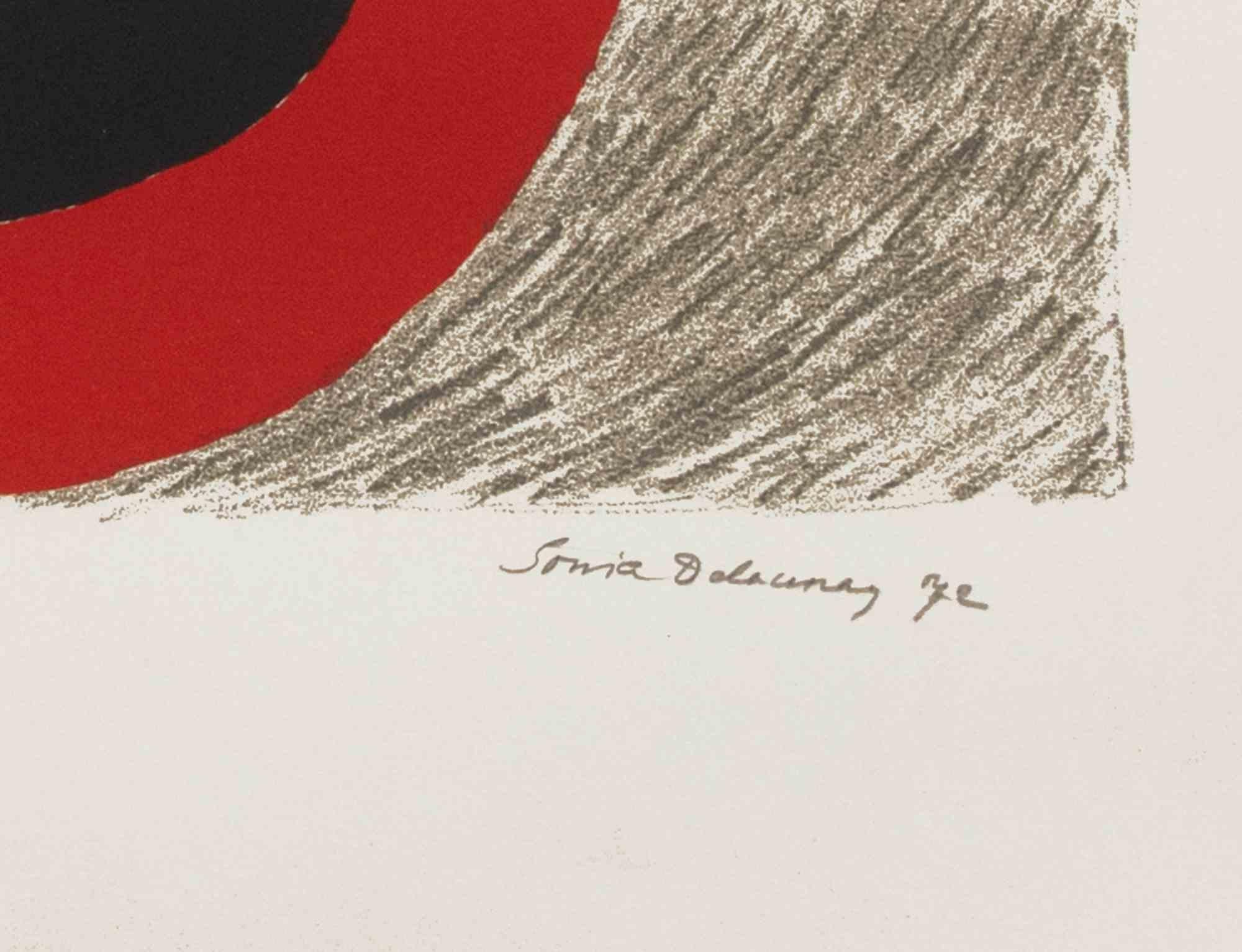 Composición Orphique - Litografía de Sonia Delaunay - 1970 en venta 1