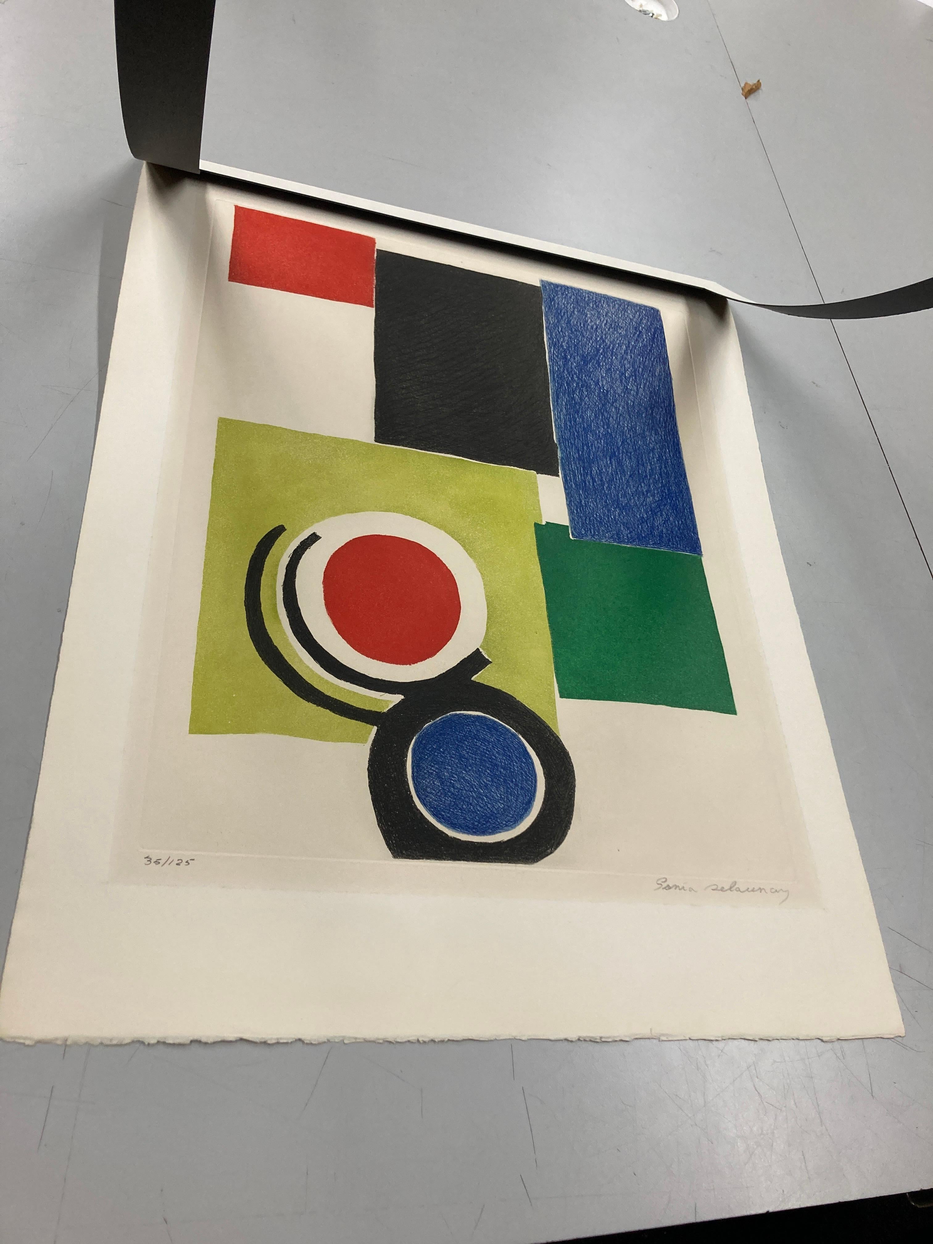Composition polychrome - Modern Print by Sonia Delaunay