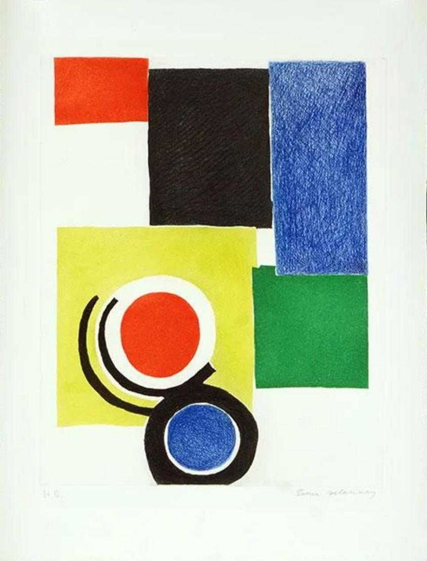 Sonia Delaunay Abstract Print - Composition polychrome 