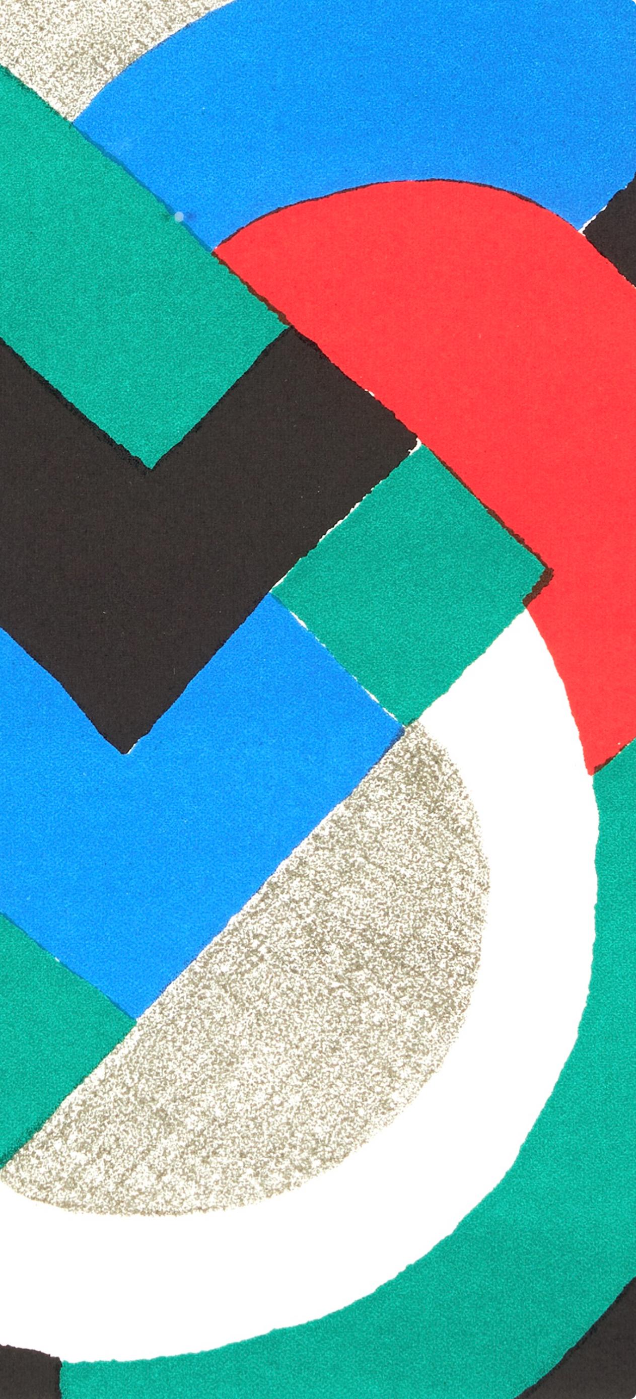 Composizione, Société internationale d'art XXe siècle - Landscape Print Blu di Sonia Delaunay