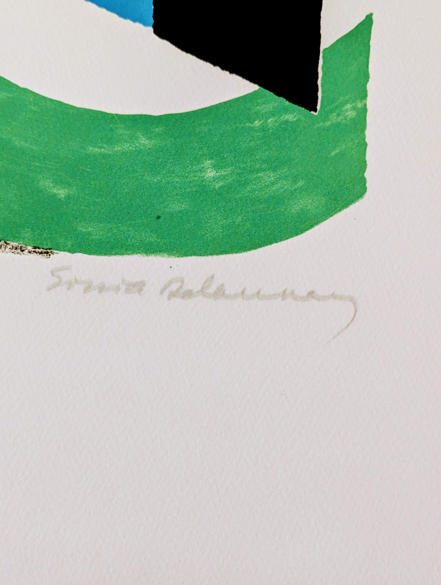 Damiers verts - Abstract Print by Sonia Delaunay