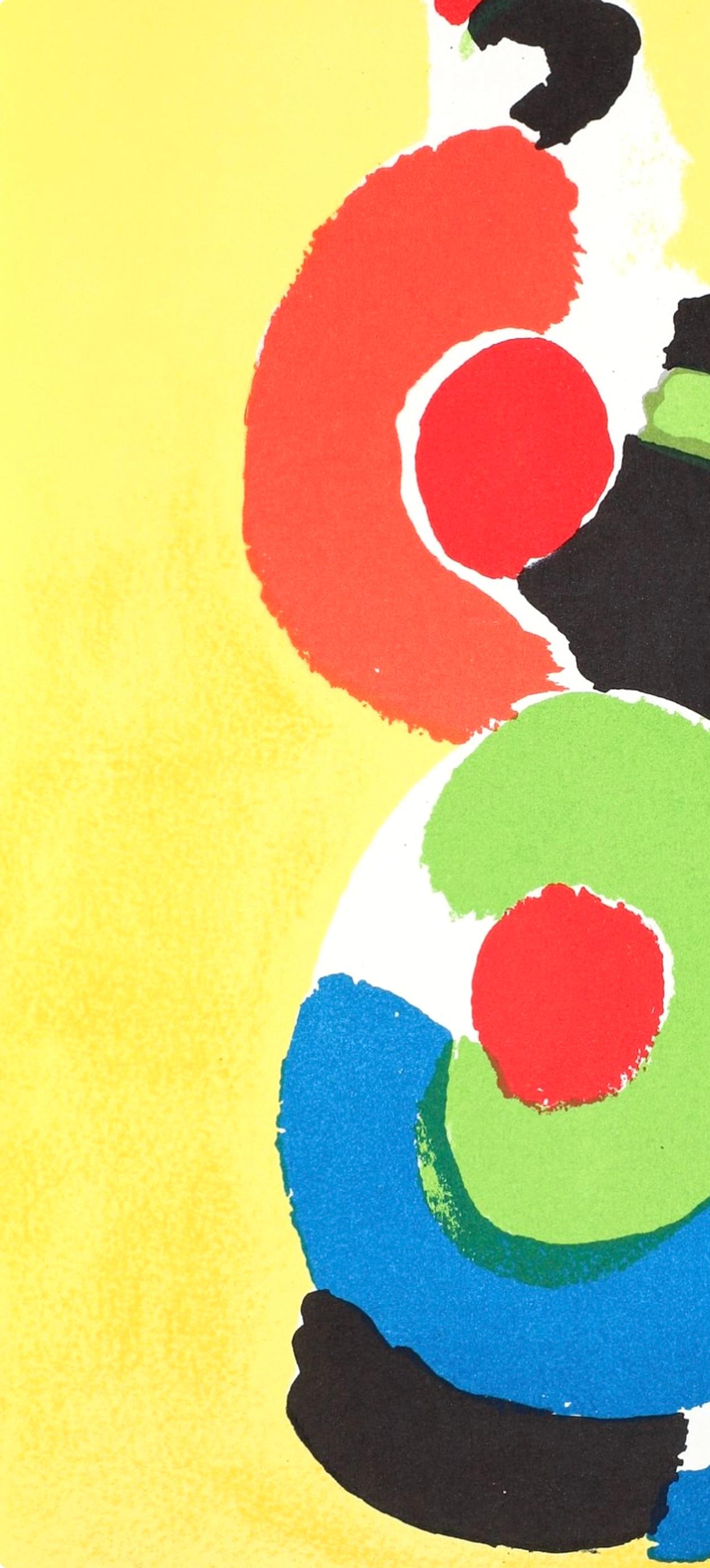 Danseuse espagnole, Sociedad Internacional de Arte del Siglo XX - Figurative Print Amarillo de Sonia Delaunay