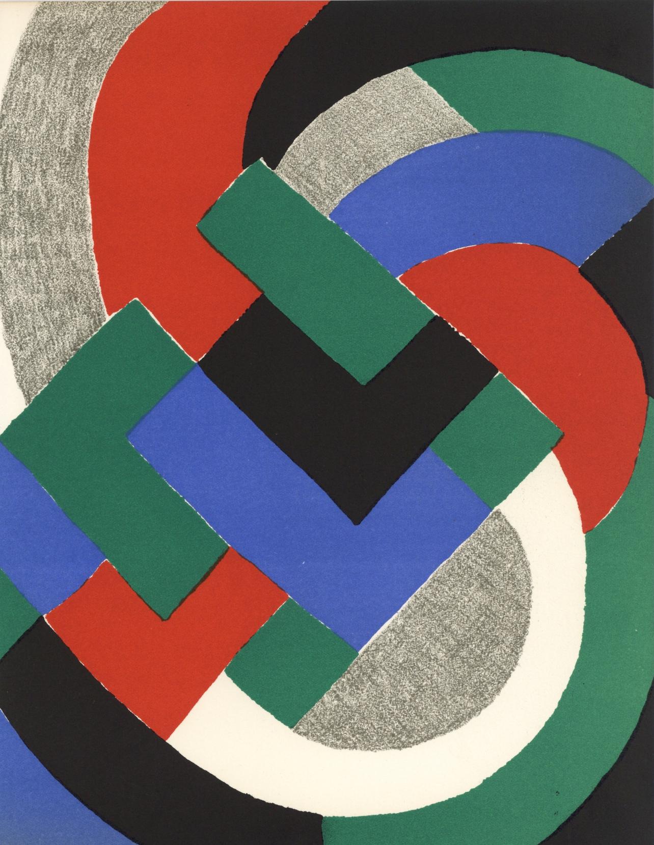 Sonia Delaunay Figurative Print - Delaunay, Composition, XXe Siècle (after)