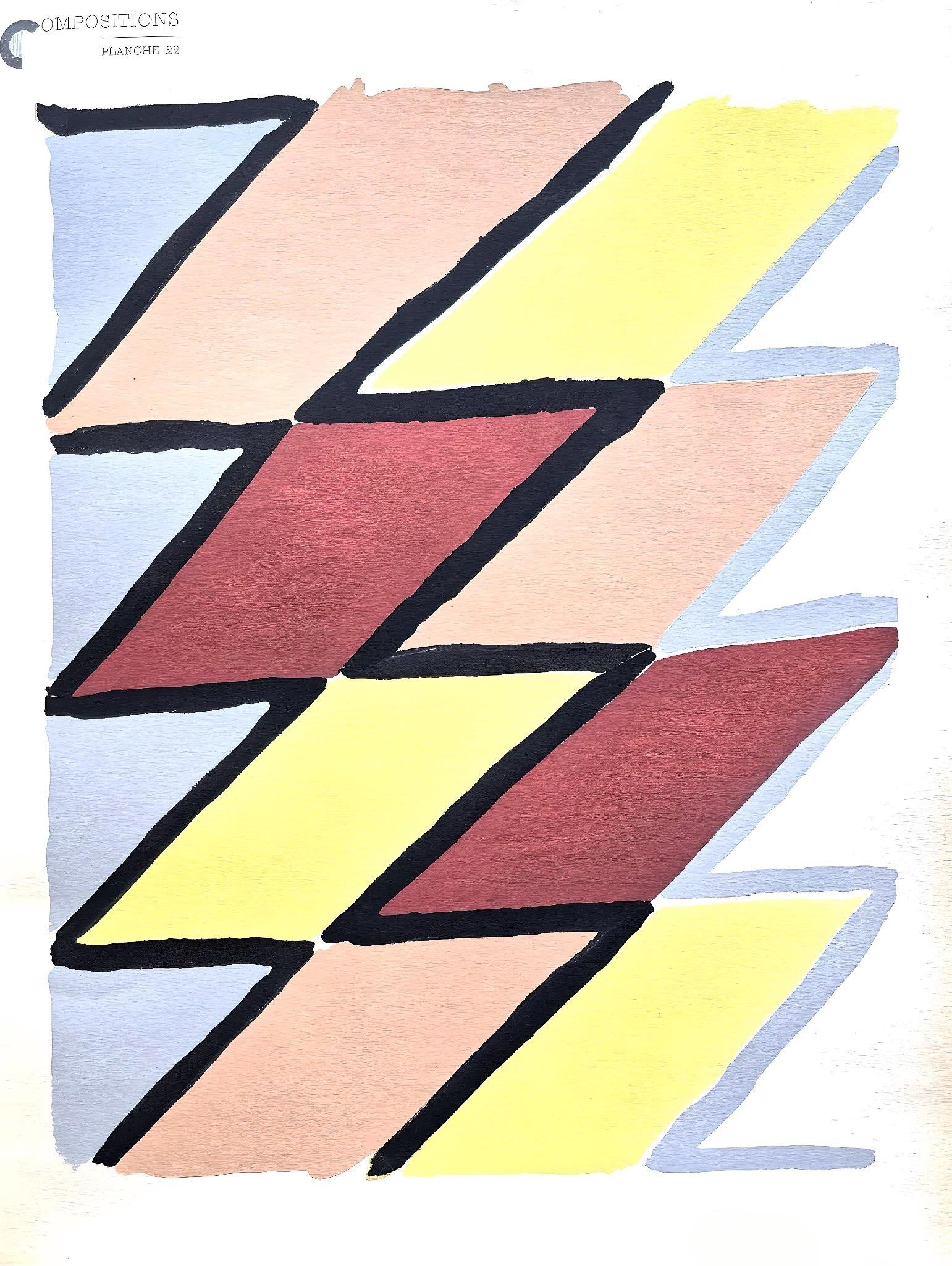 Delaunay, Planche No. 22, Kompositionen, Farben, Ideen: Sonia Delaunay (nach) im Angebot 4