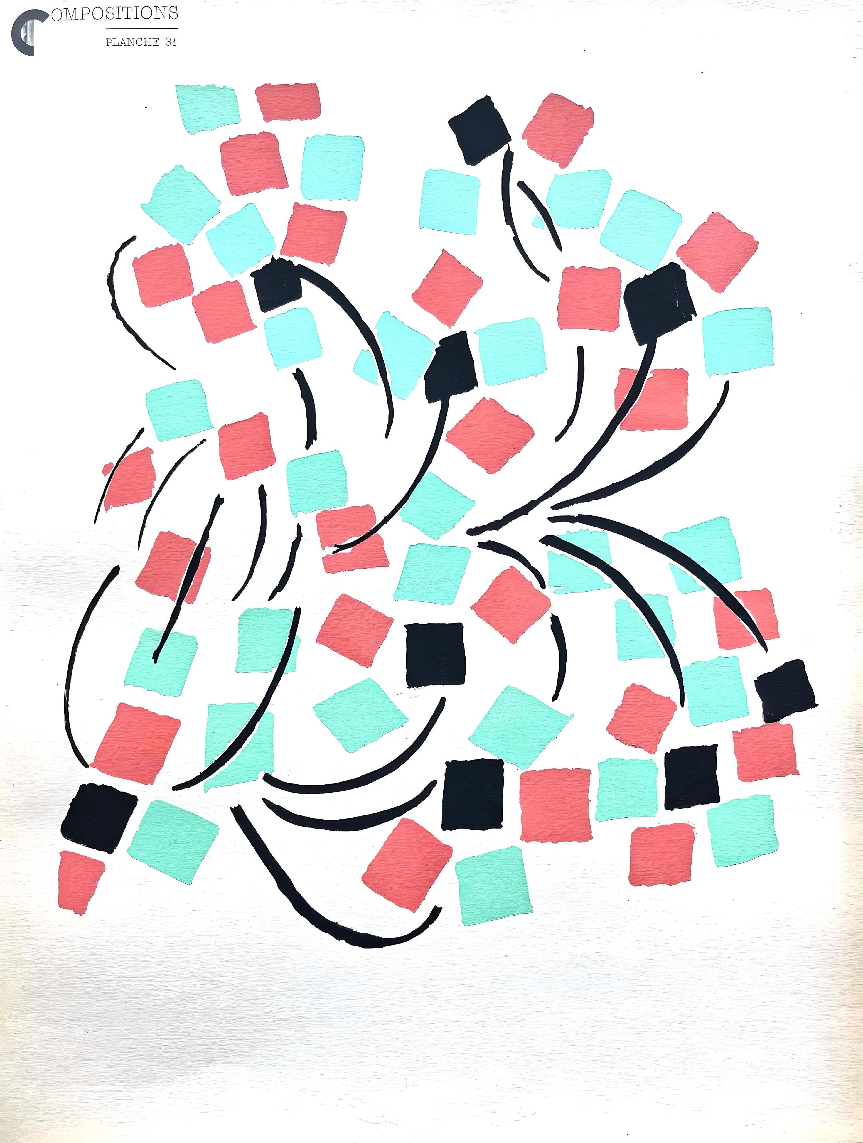 Delaunay, Planche No. 31, Kompositionen, Farben, Ideen: Sonia Delaunay (nach) im Angebot 4
