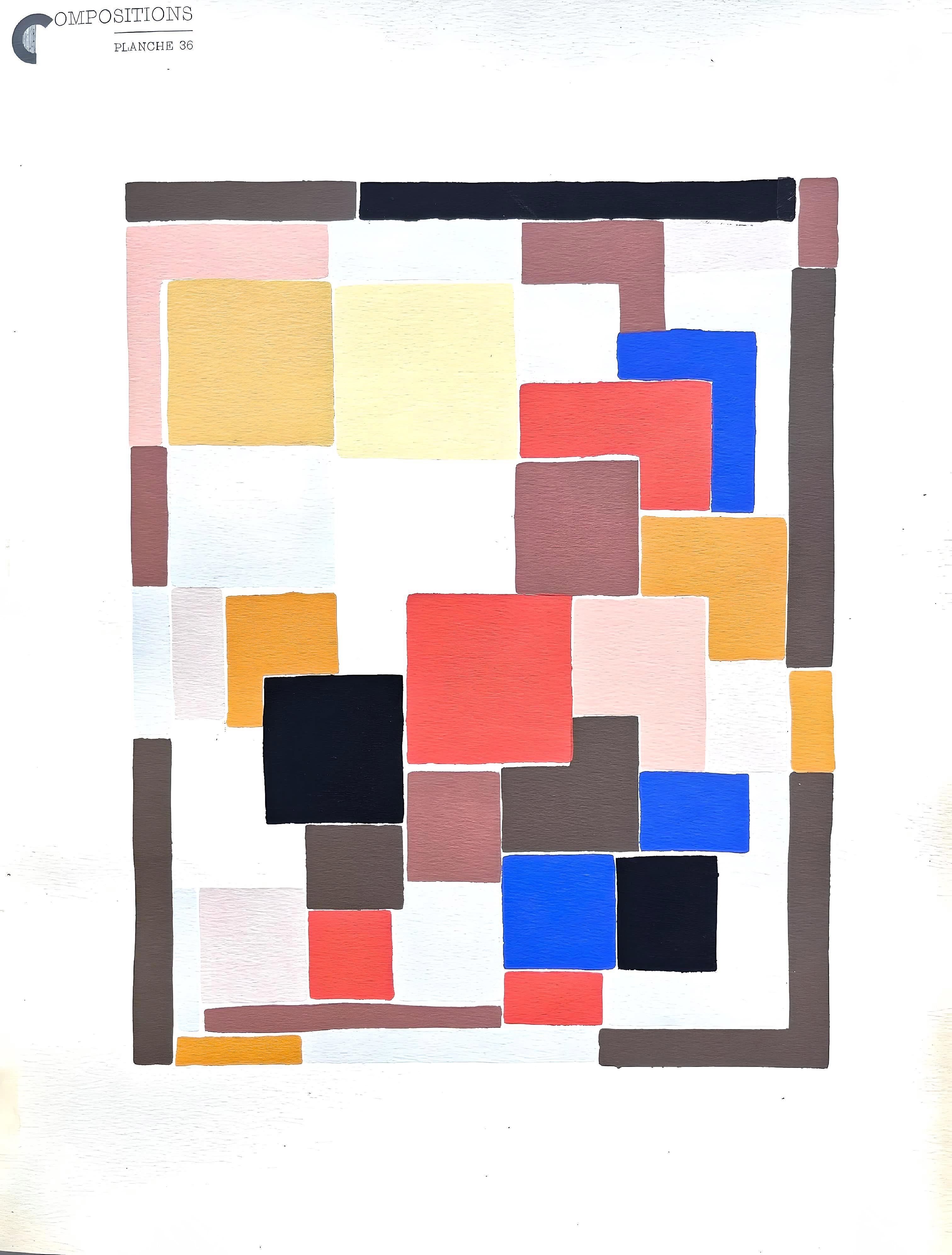 Delaunay, Planche No. 36, Compositions, couleurs, idées: Sonia Delaunay (after) For Sale 4