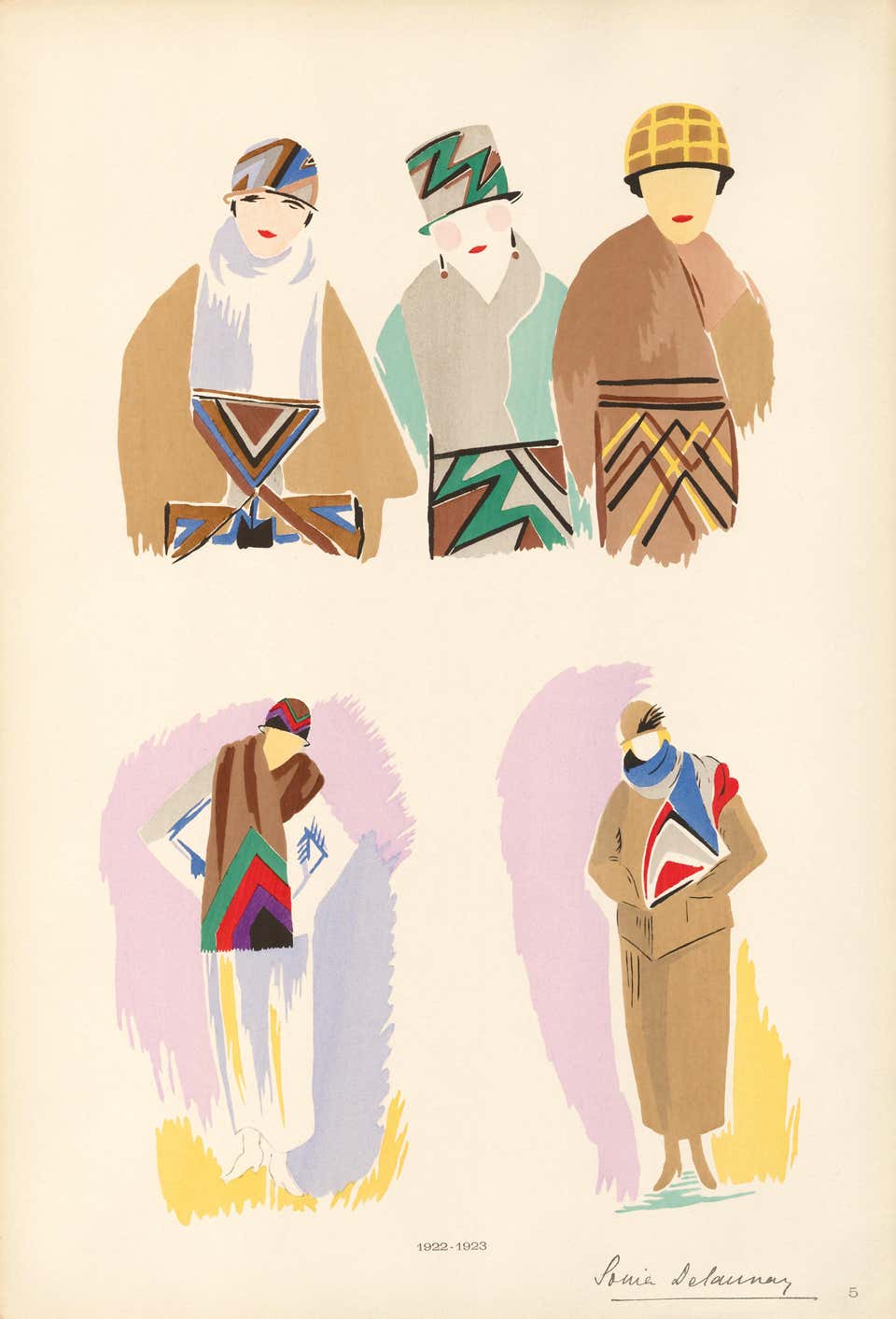 Sonia Delaunay Fashion Pochoir Of Four Women At 1stDibs sonia-delaunay-fashion-pochoir-of-four-women-at-1stdibs
