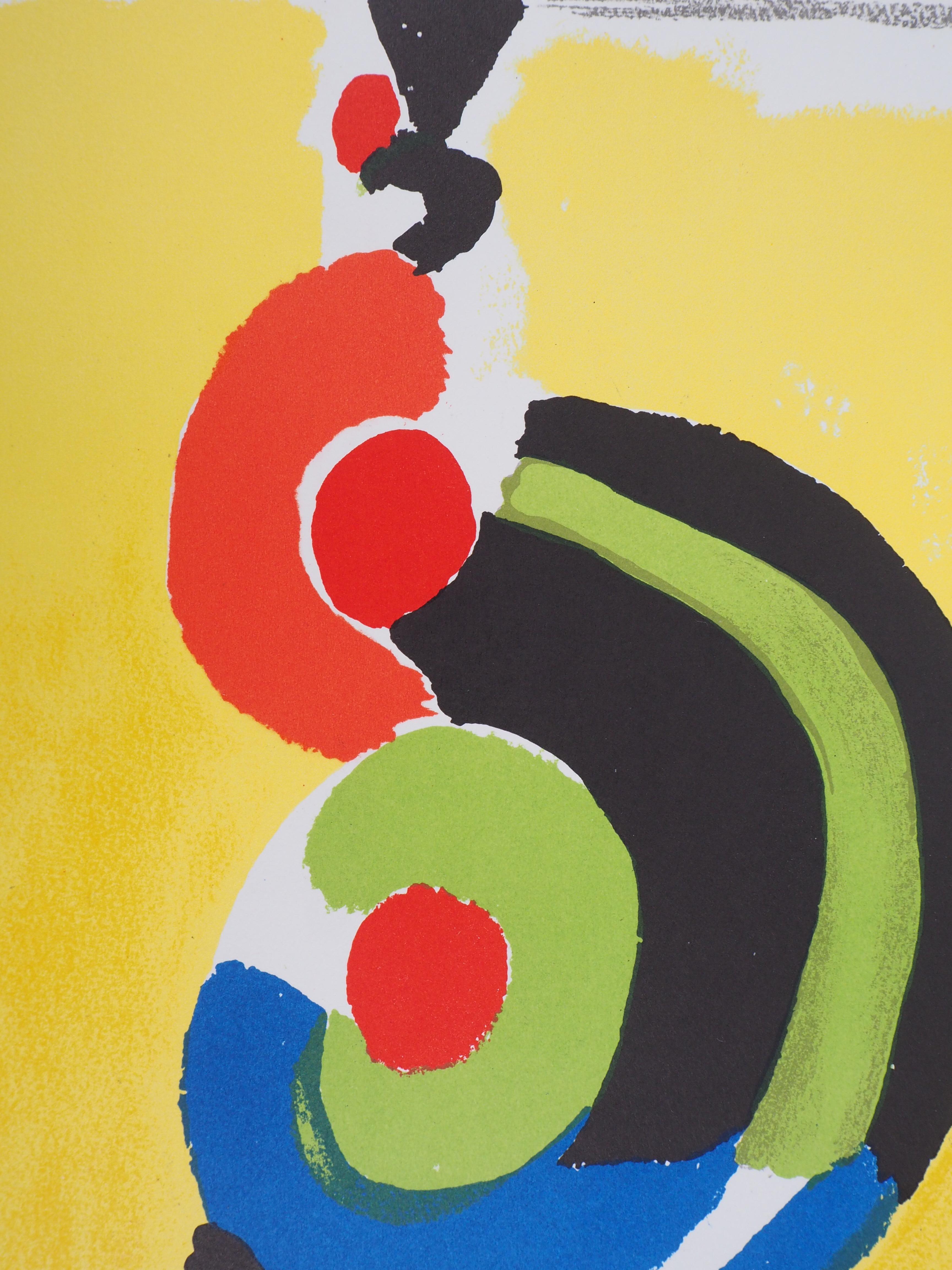 Flamenco : Bailarina española - Litografía original (Mourlot 1972) - Print de Sonia Delaunay