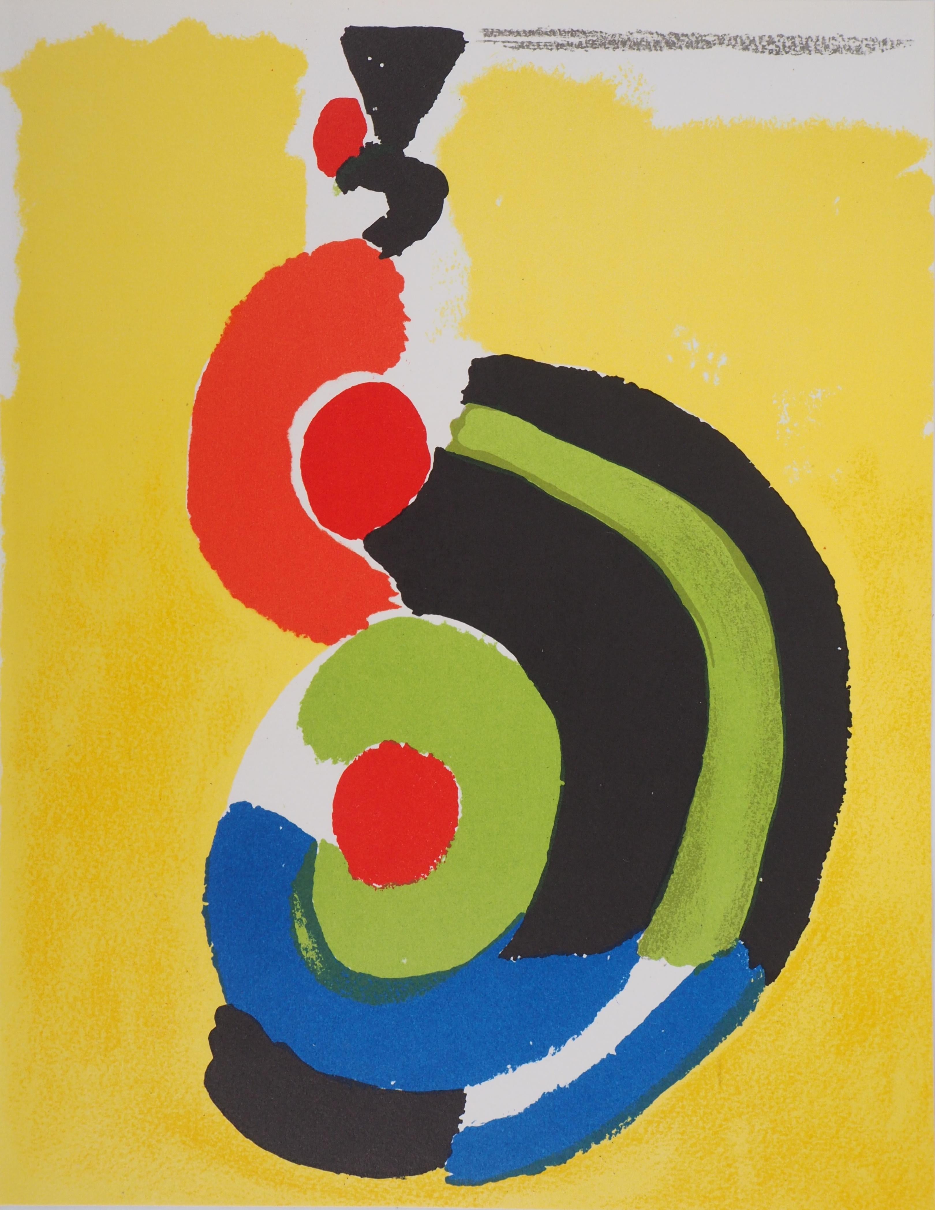 Sonia Delaunay Abstract Print - Flamenco : Spanish Dancer - Original lithograph (Mourlot 1972)