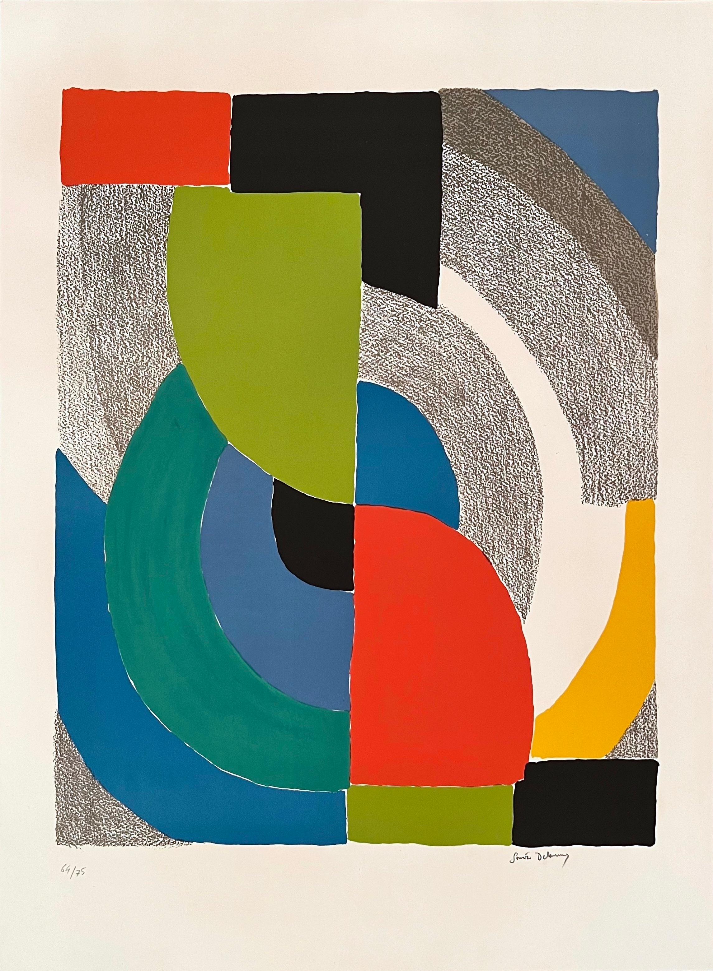 Abstract Print Sonia Delaunay - Helice Olympie