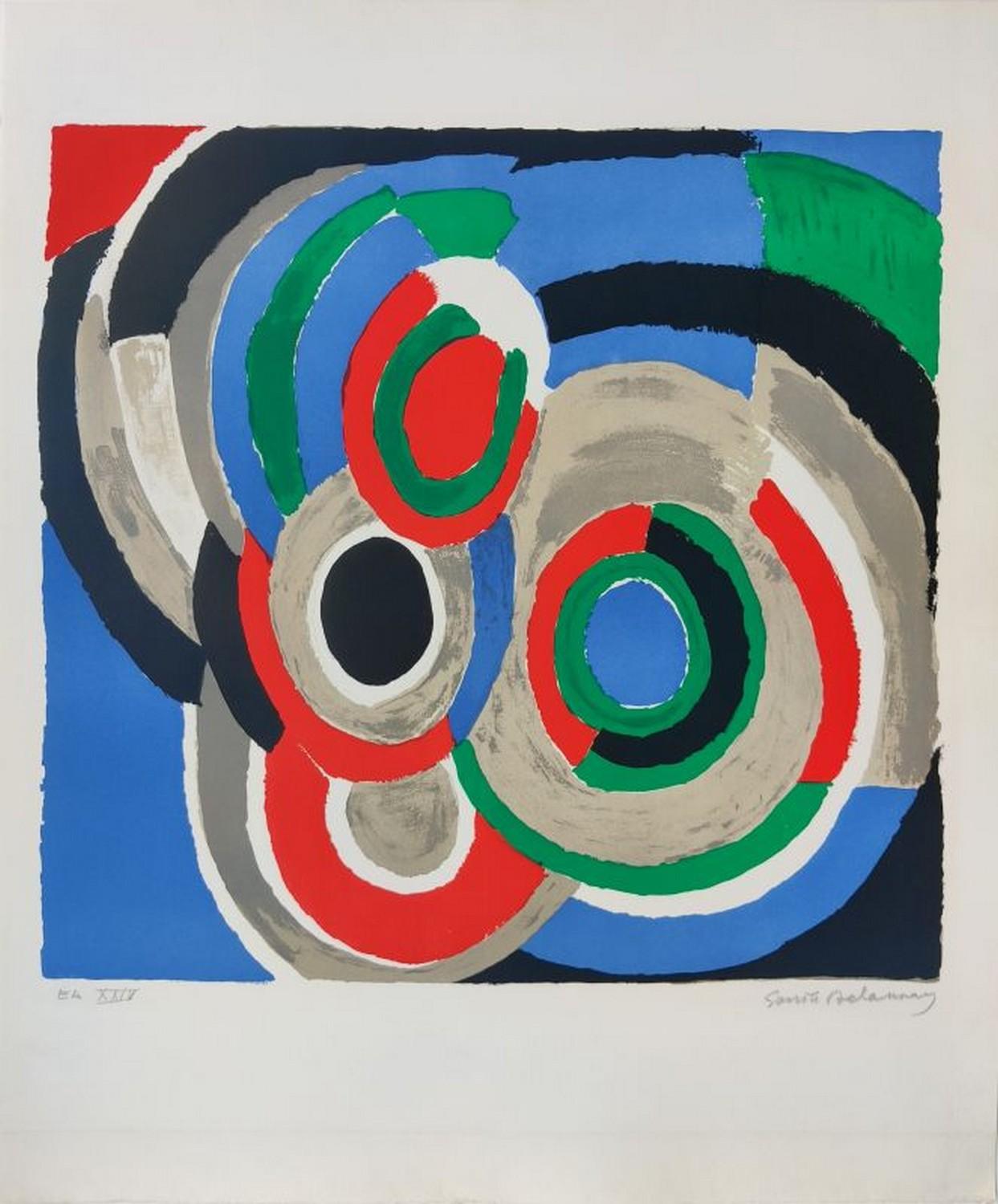 Sonia Delaunay Abstract Print - Homage to Stravinsky 