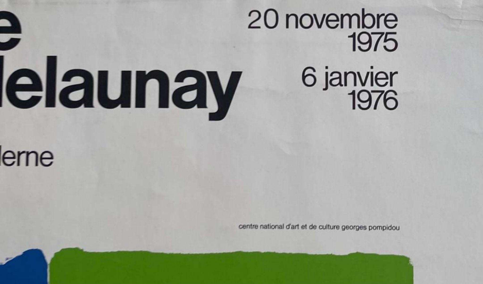 Rare affiche Hommage à Sonia Delaunay (de la succession du marchand d'art Andre Zarre) en vente 1