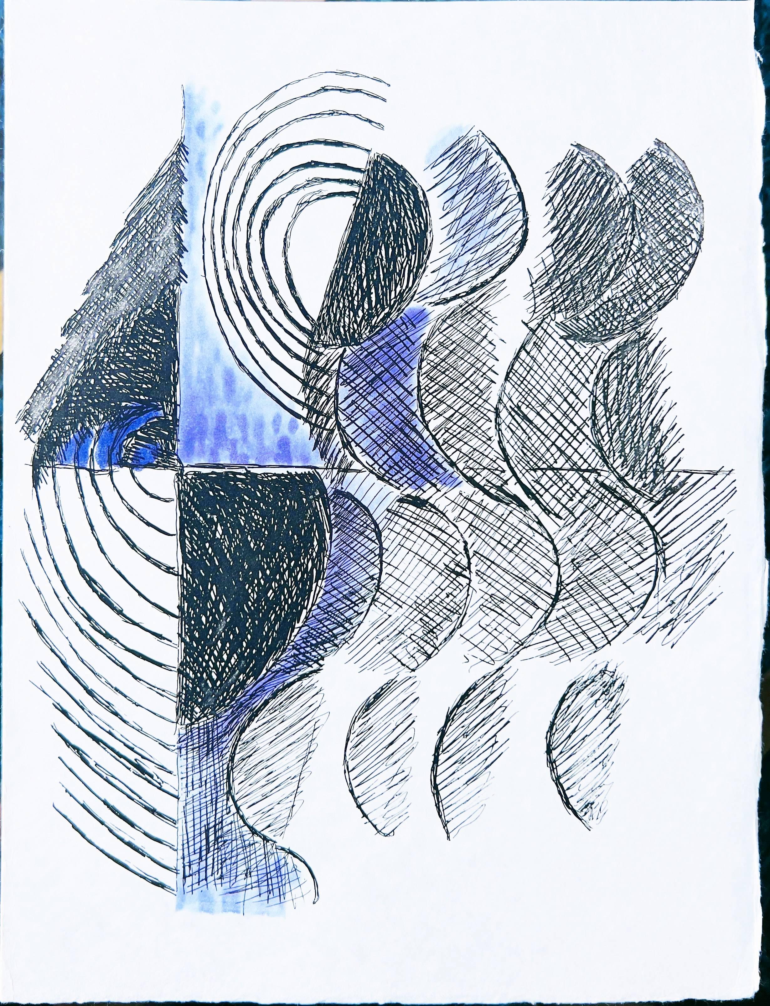 Juste Présent - Expressionist Mixed Media Art by Sonia Delaunay