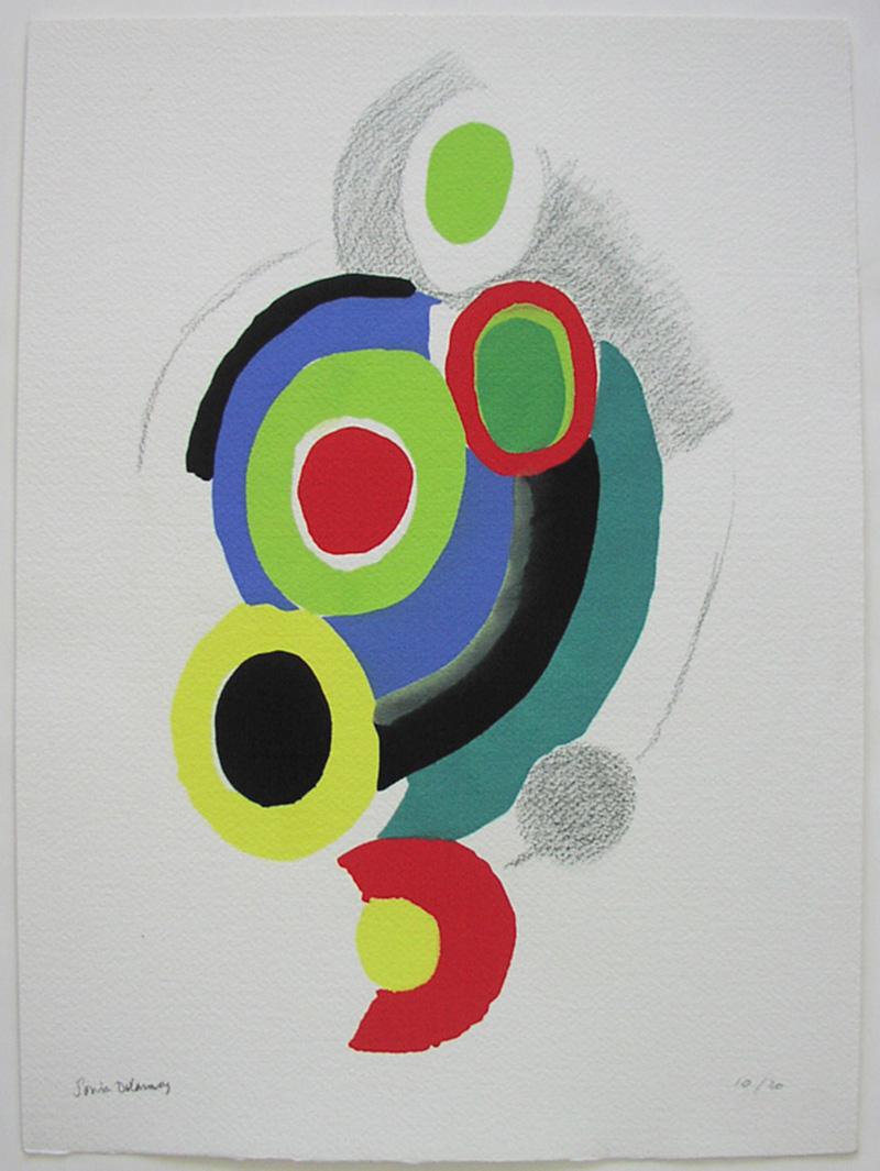 « Les éclairages » d'Arthur Rimbaud Paris : Jacques Damase - Abstrait Print par Sonia Delaunay