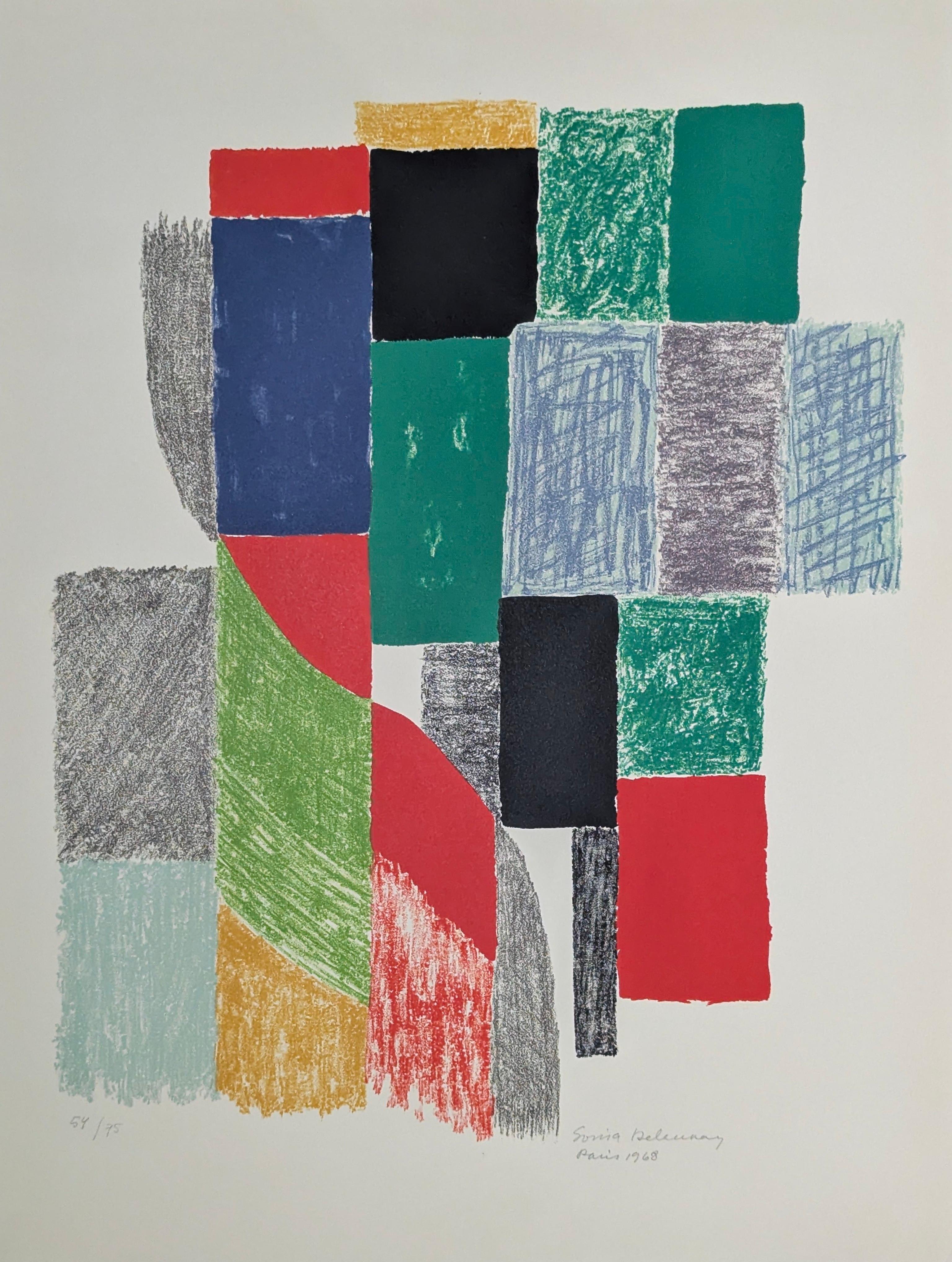 Sonia Delaunay Abstract Print - Oriflamme