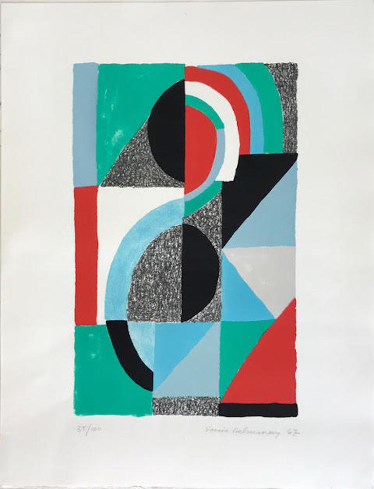 Sonia Delaunay Abstract Print - Oriflamme