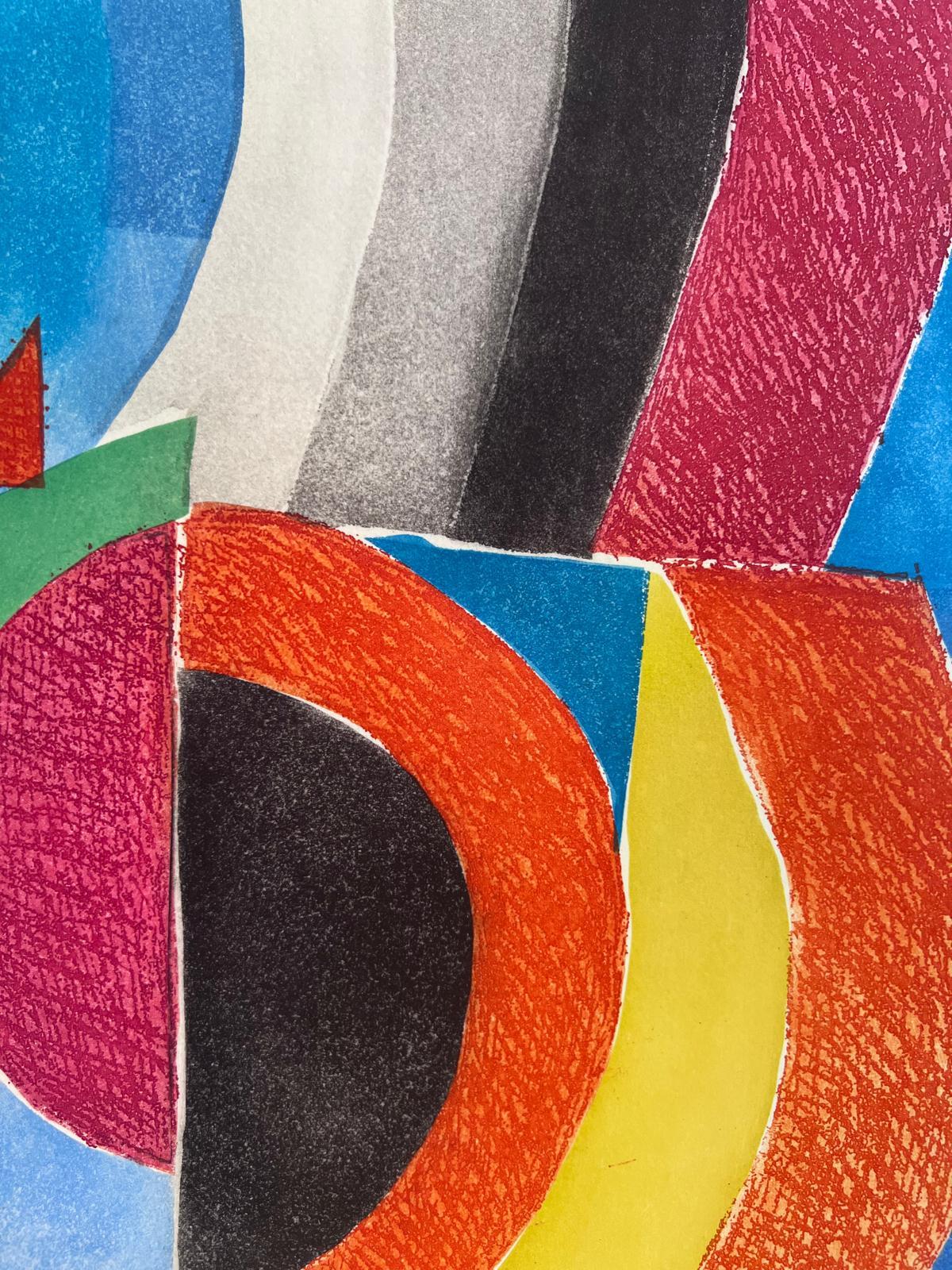 Plougastel - Beige Abstract Print by Sonia Delaunay